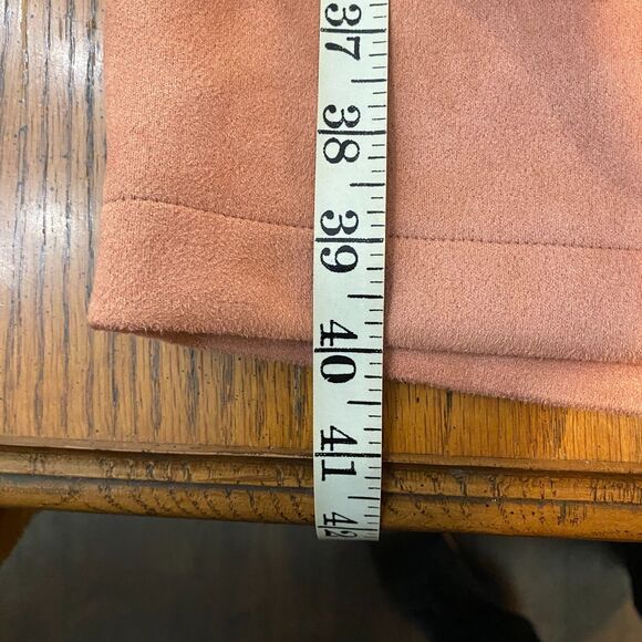 Feminine Bodycon Slip Dress BCBGMAXAZRIA Rust Faux Suede Spaghetti Strap NWT L - Picture 7 of 13